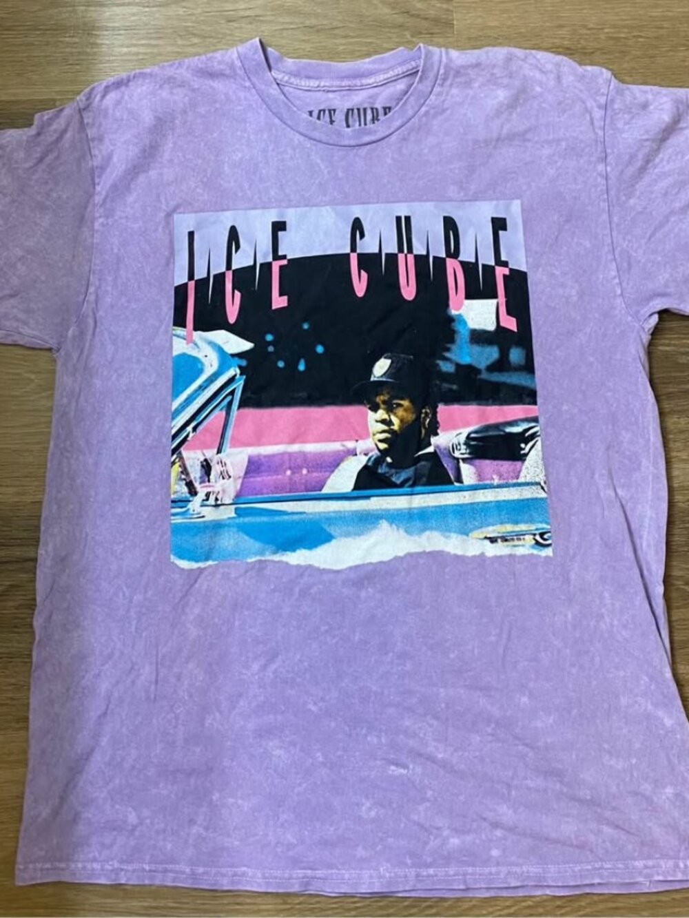 Ice Cube “It Was a Good Day” Purple Acid Wash T-Shirt Size Large 100% Cotton
